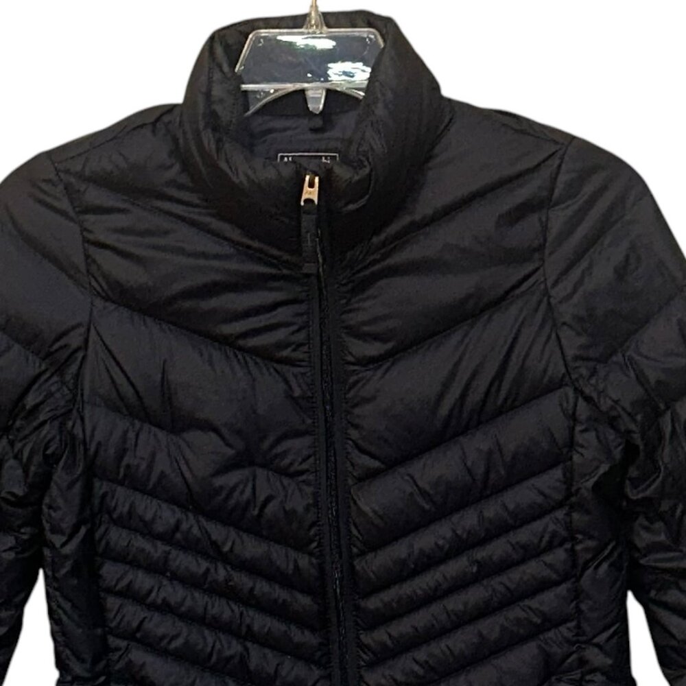 Abercrombie & Fitch Down Insulated Packable Puffer Winter Jacket Navy Small - Picture 2 of 10